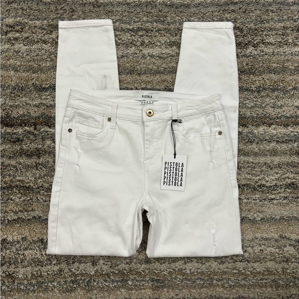 Pistola Mid Rise Skinny Jeans Sz 28 NWT | Pistola White Skinny Jeans | Skinny * - Picture 2 of 14
